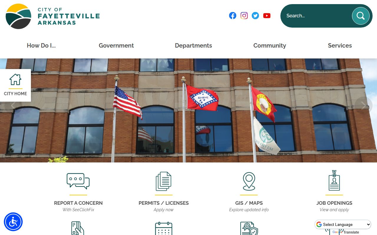 Fayetteville Arkansas city government website - criminal court records