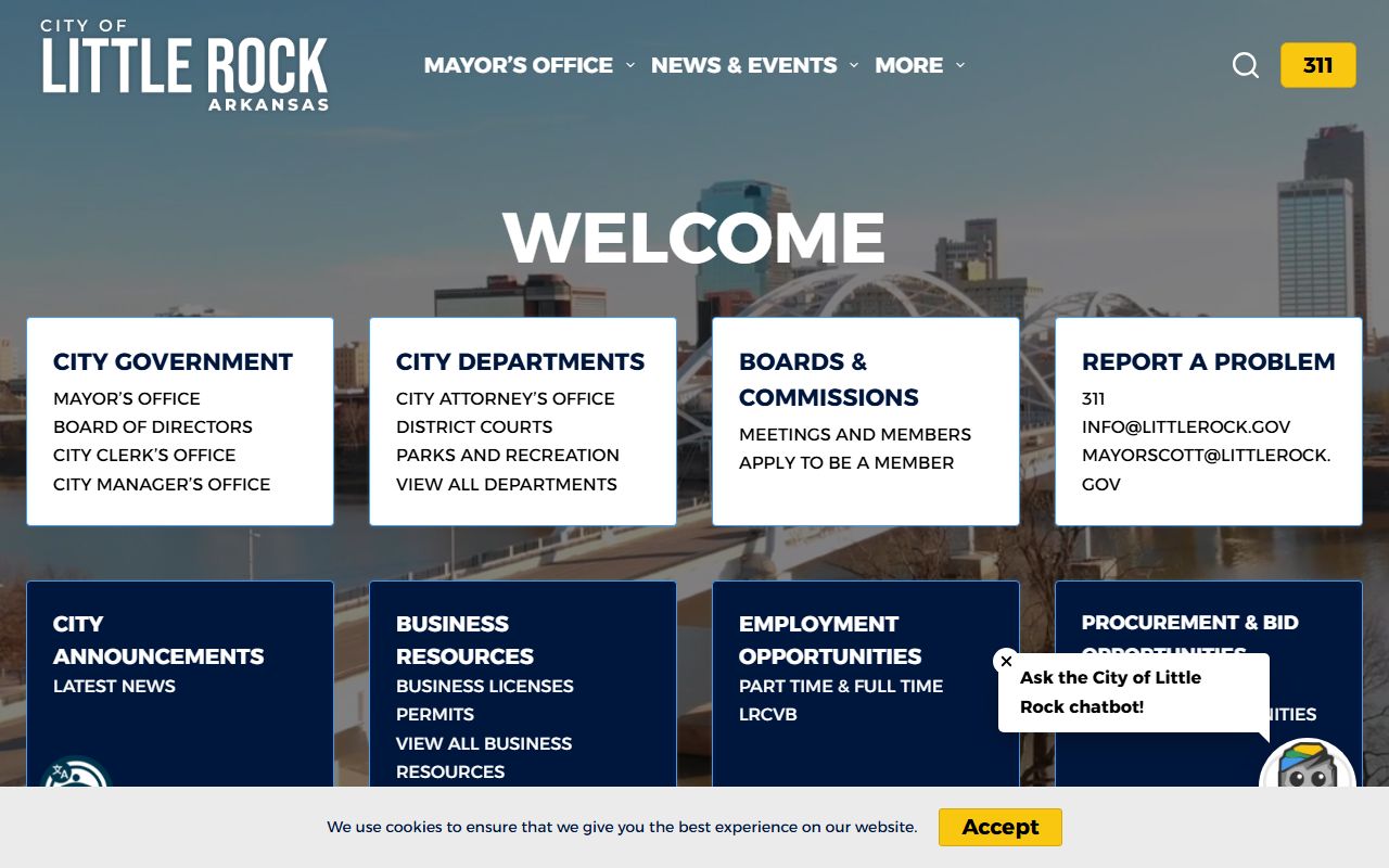 Little Rock city government website - criminal court records