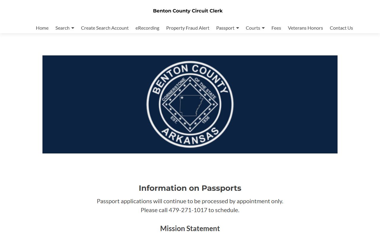 Benton County Circuit Clerk website - criminal court records search