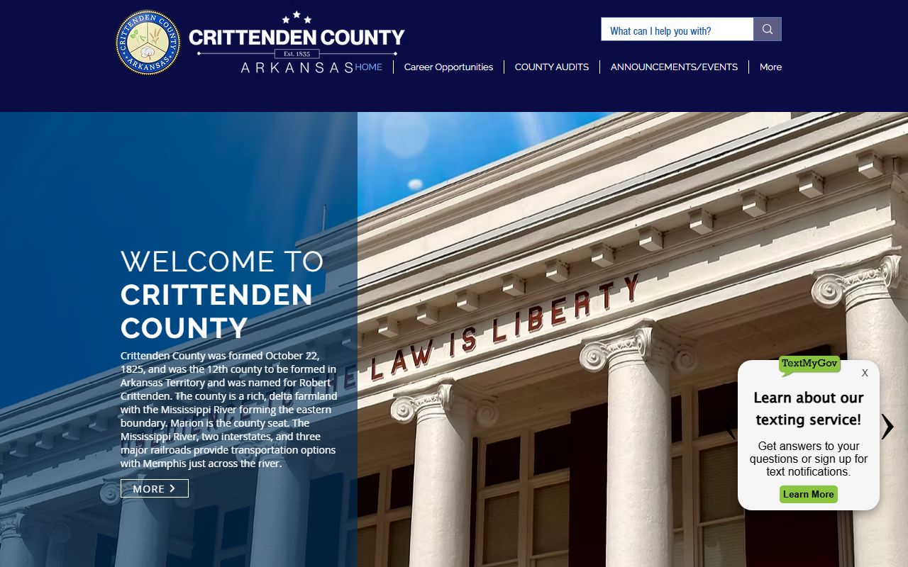 Crittenden County website - court records and county services