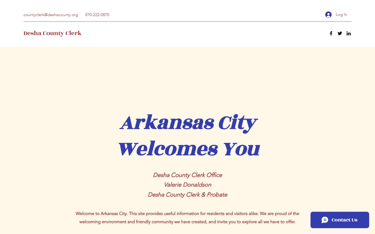 Desha County Circuit Clerk website - criminal court records