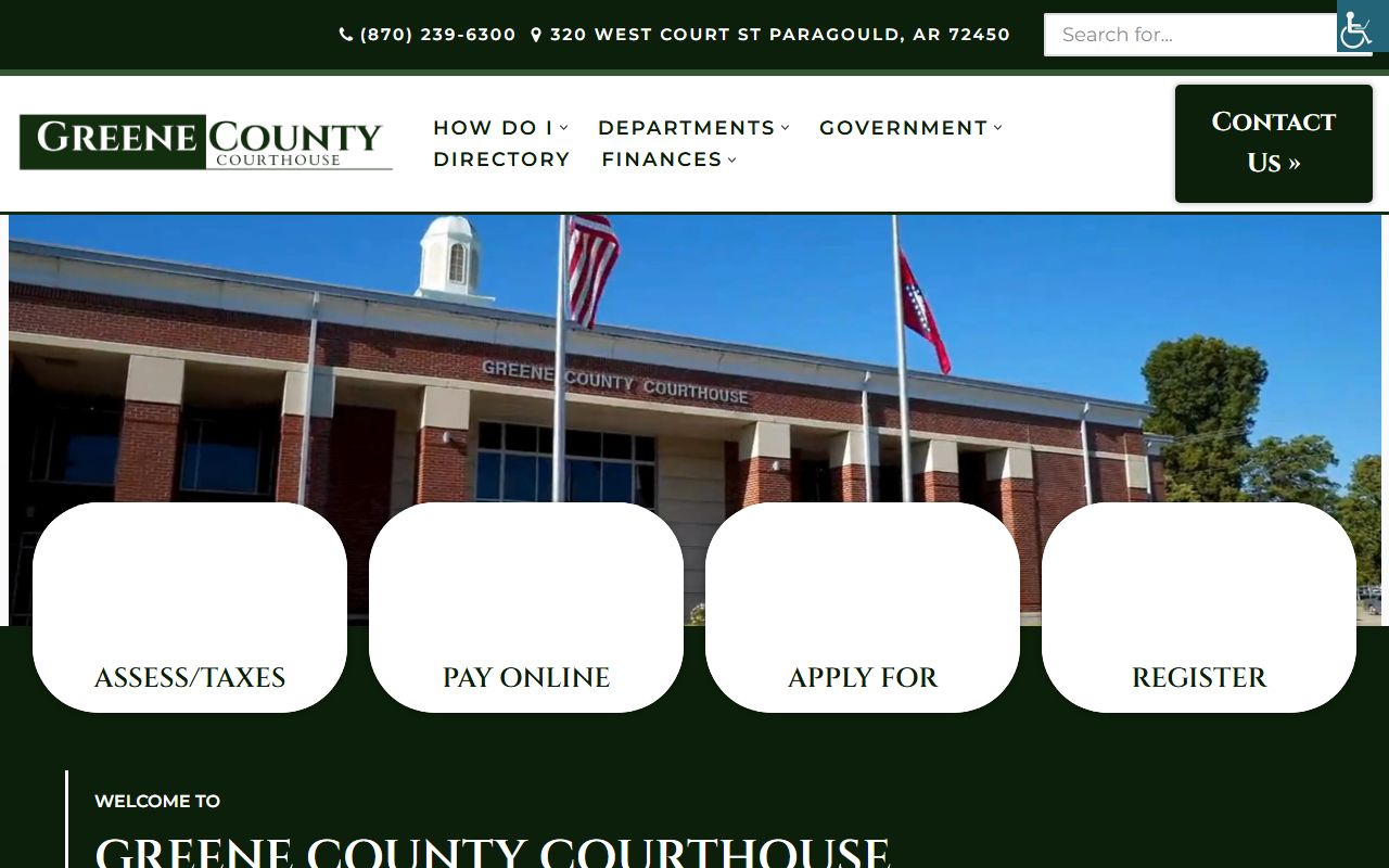 Greene County official website - access criminal court records and county services