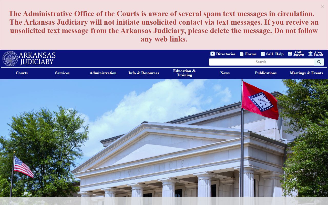 Arkansas Administrative Office of the Courts main website